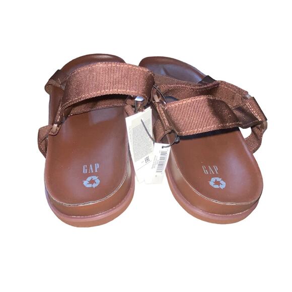 GAP y2k Sporty Strap Flat Sandals Chocolate Bar NWTs size 12 - Picture 7 of 10